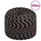 Boot touw 10 mm polypropyleen zwart rood