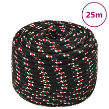 Boot Touw 2 Mm Polypropyleen Zwart En Rood 12 mm 25 m
