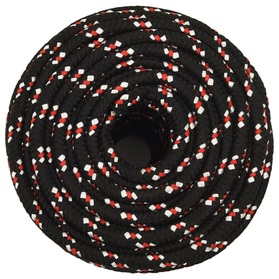Boot Touw 2 Mm Polypropyleen Zwart En Rood 12 mm 25 m