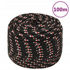 Boat rope 12 mm 100 m polypropylene black