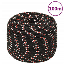 Boot Touw 2 Mm 00 M Polypropyleen Zwart En Rood 12 mm 100 m
