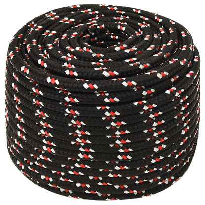 Boot Touw 4 Mm Polypropyleen Zwart En Rood 14 mm 25 m