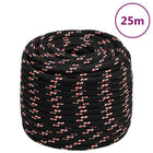 Boat rope 16 mm 25 m polypropylene black