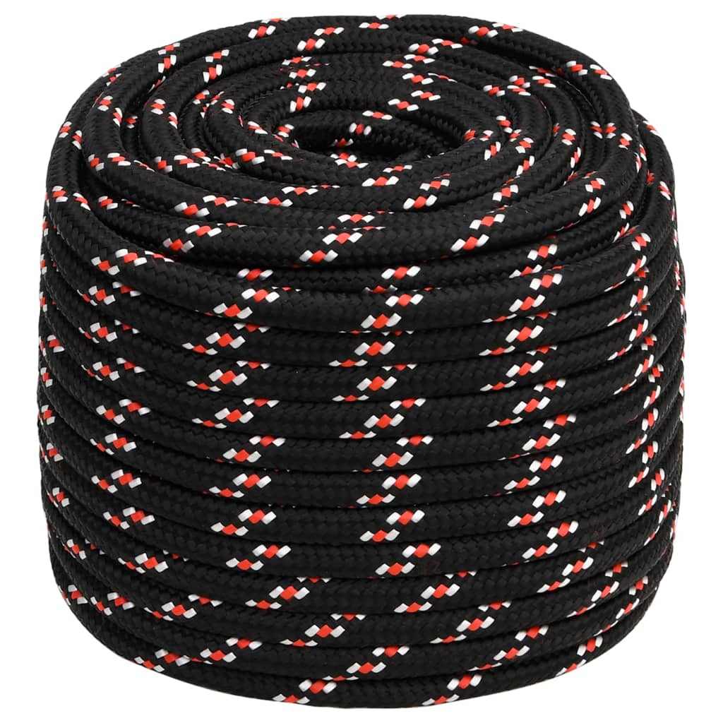 Boot Touw 6 Mm Polypropyleen Zwart En Rood 16 mm 25 m