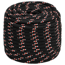 Boot Touw 6 Mm Polypropyleen Zwart En Rood 16 mm 25 m