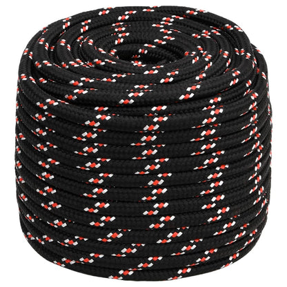 Boot Touw 6 Mm Polypropyleen Zwart En Rood 16 mm 25 m