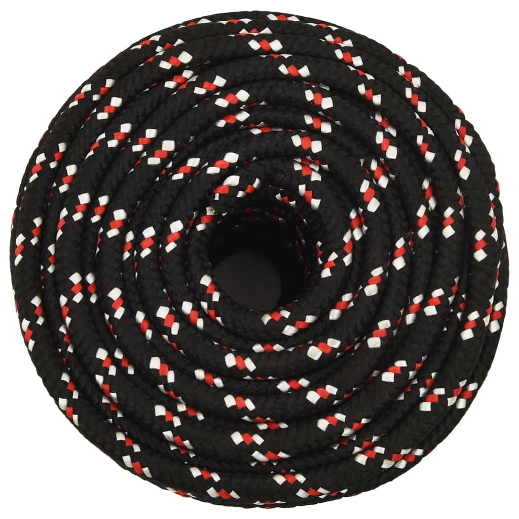 Boot Touw 6 Mm Polypropyleen Zwart En Rood 16 mm 25 m