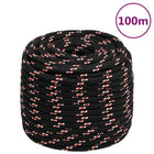Boat rope 16 mm 100 m polypropylene black