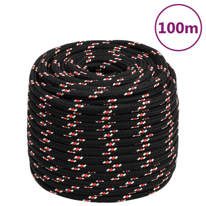 Boot Touw 6 Mm 00 M Polypropyleen Zwart En Rood 16 mm 100 m
