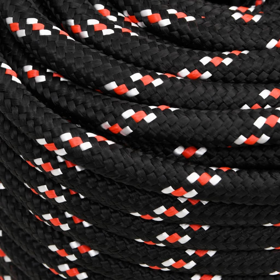 Boot Touw 6 Mm 00 M Polypropyleen Zwart En Rood 16 mm 100 m