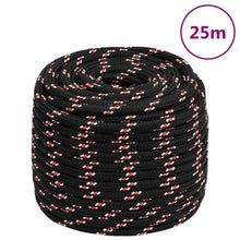 Boot Touw 18 Mm 25 M Polypropyleen Zwart Zwart en rood