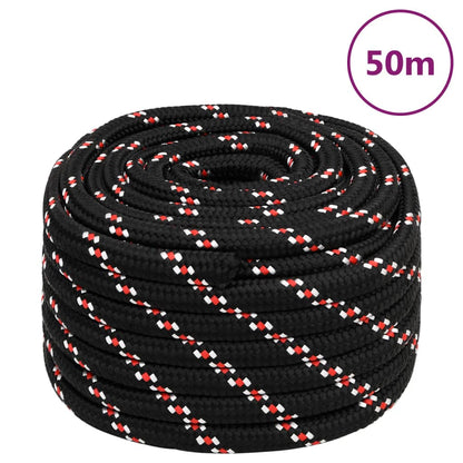 Boottouw Polypropyleen Zwart En Rood 20 mm 50 m