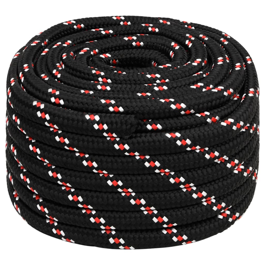 Boottouw Polypropyleen Zwart En Rood 20 mm 50 m