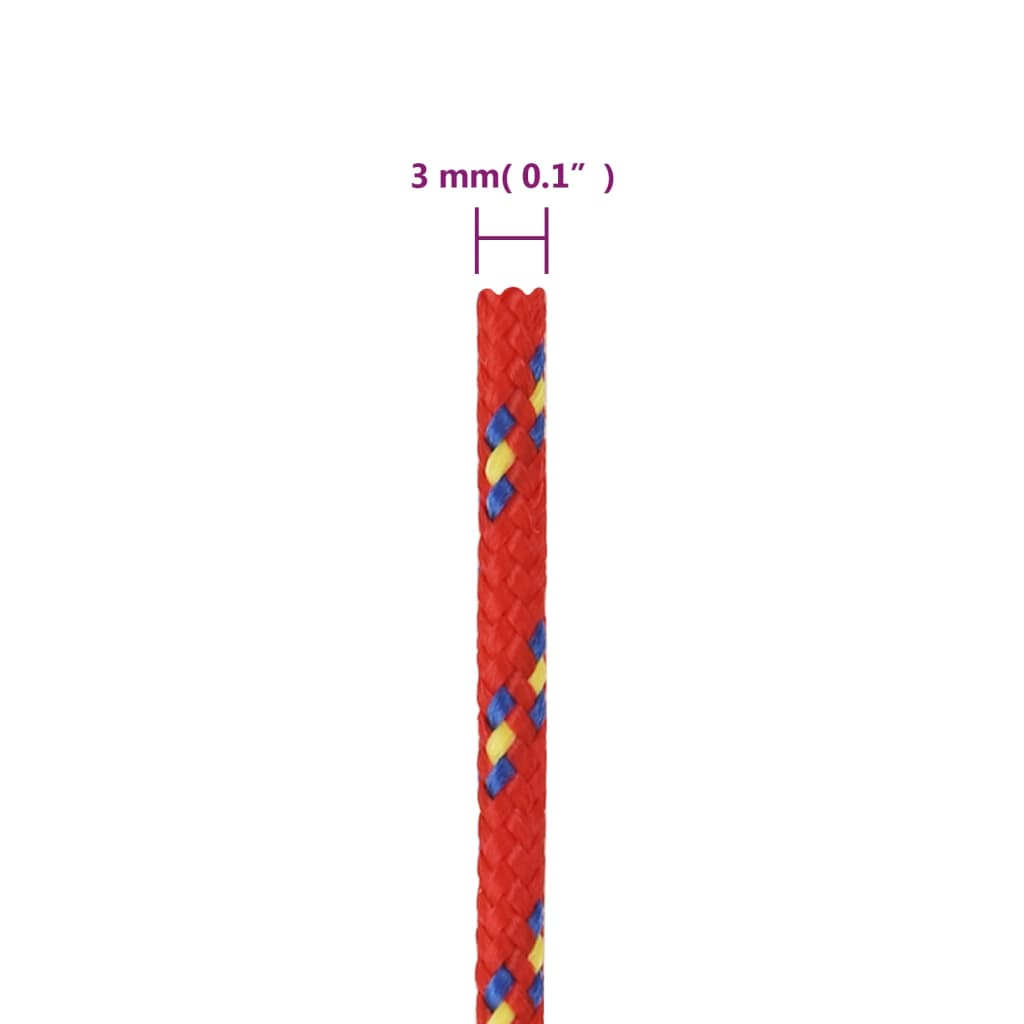 Boottouw Polypropyleen Rood 3 mm 25 m