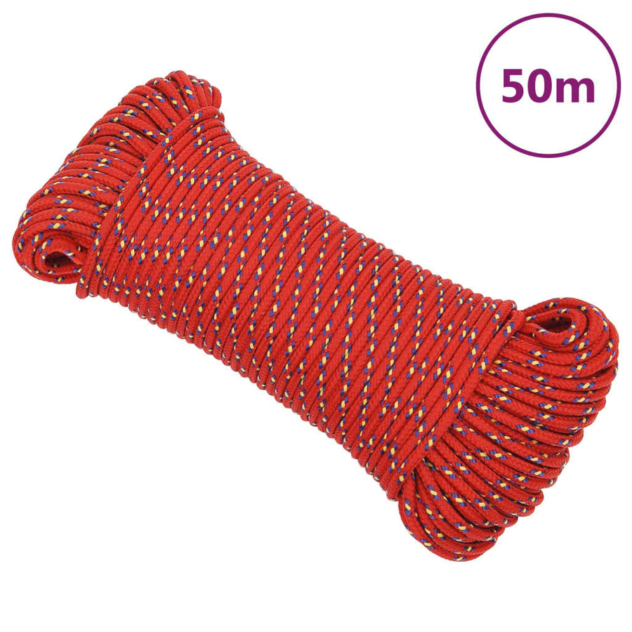 Boottouw Polypropyleen Rood 3 mm 50 m