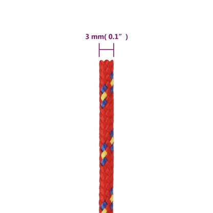 Boottouw 00 M Polypropyleen Rood 3 mm 100 m