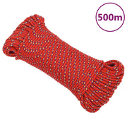 Boottouw 3 mm polypropeen rood 500 m