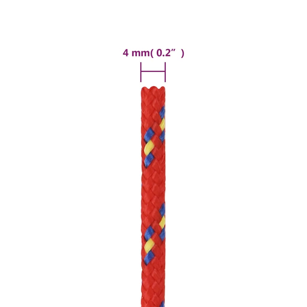 Boottouw Polypropyleen Rood 4 mm 50 m