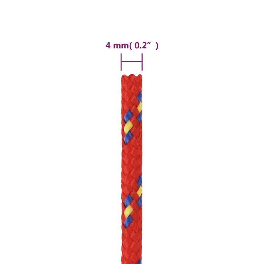 Boottouw Polypropyleen Rood 4 mm 50 m