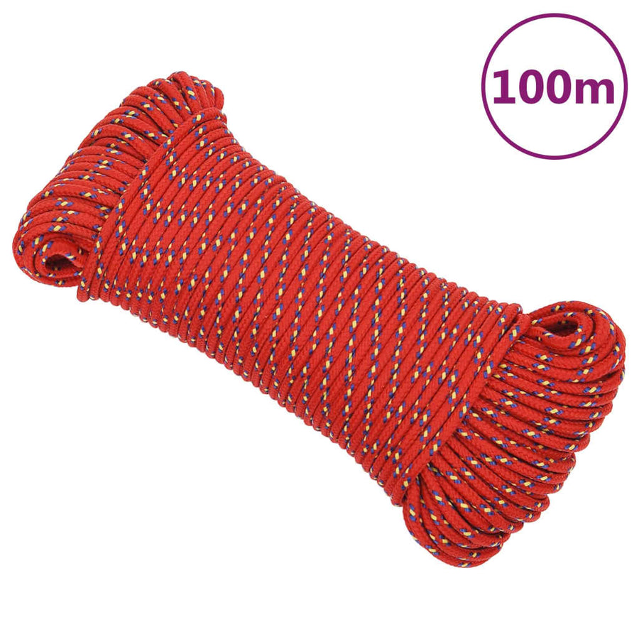 Boottouw 00 M Polypropyleen Rood 4 mm 100 m