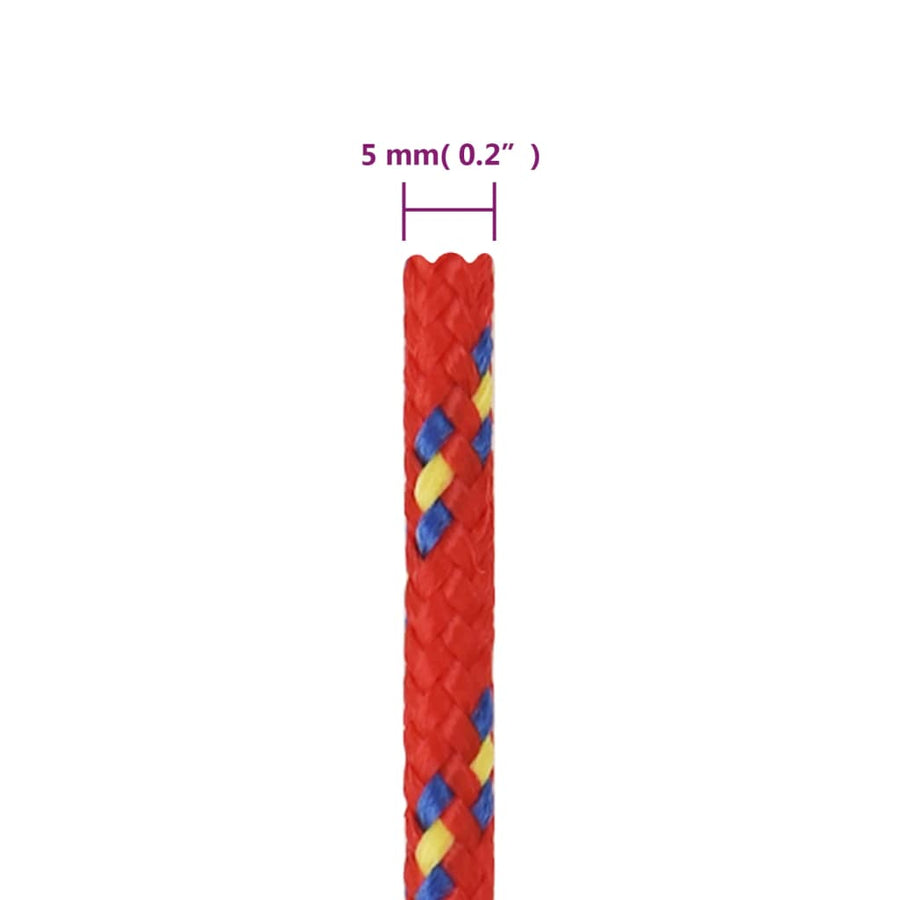 Boottouw Polypropyleen Rood 5 mm 25 m