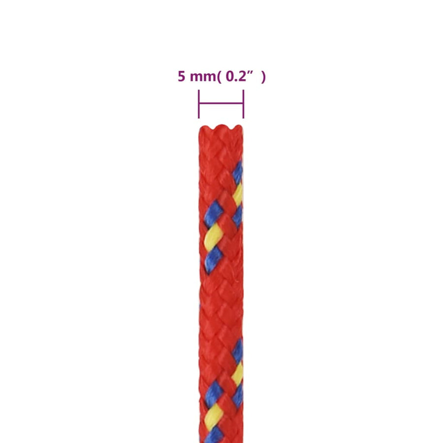 Boottouw Polypropyleen Rood 5 mm 50 m