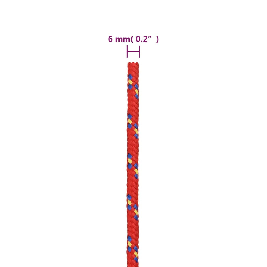 Boottouw Polypropyleen Rood 6 mm 50 m