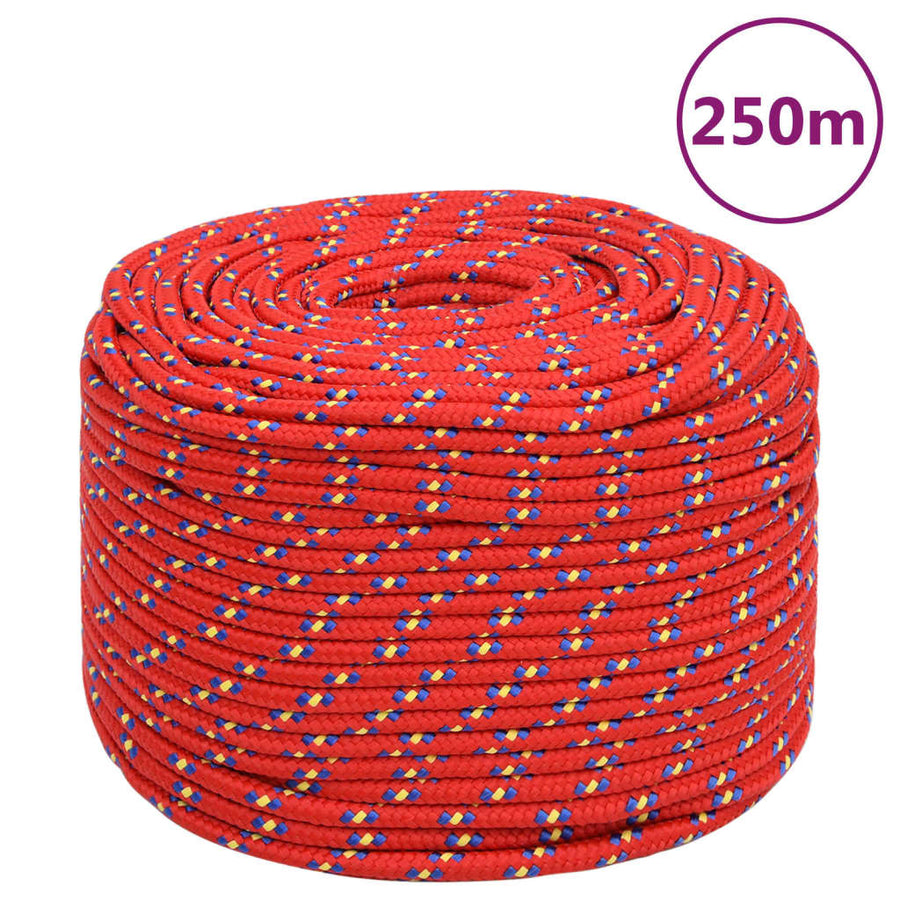 Boottouw 6 Mm 250 M Polypropyleen Rood 1