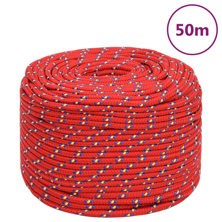 Boottouw Polypropyleen Rood 8 mm 50 m