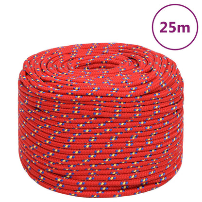 Boottouw 10 mm 25 m polypropyleen rood 10 mm 25 m