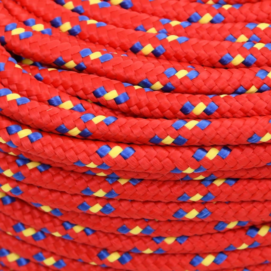 Boottouw 10 mm 100 m polypropyleen rood 10 mm 100 m