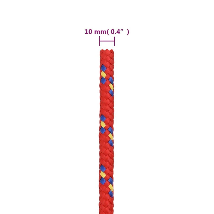 Boottouw 10 mm 100 m polypropyleen rood 10 mm 100 m