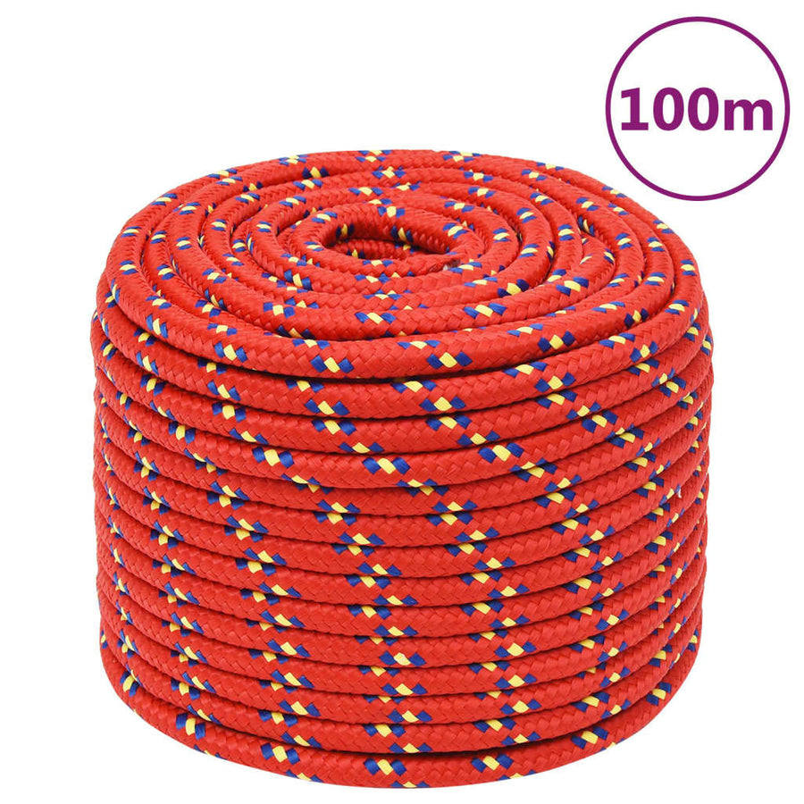 Boottouw 2 Mm 00 M Polypropyleen Rood 12 mm 100 m