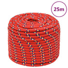 Boat rope 14 mm 25 m polypropylene red