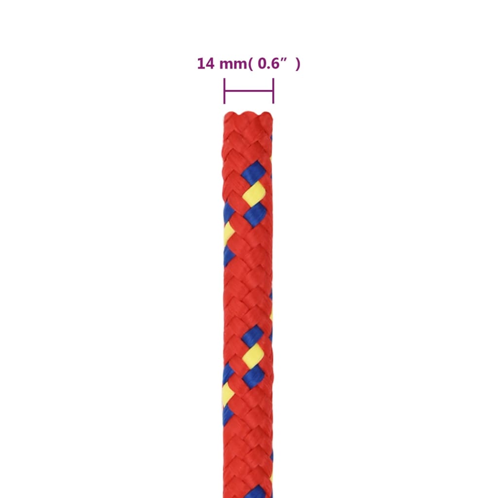 Boottouw 4 Mm 00 M Polypropyleen Rood 14 mm 100 m