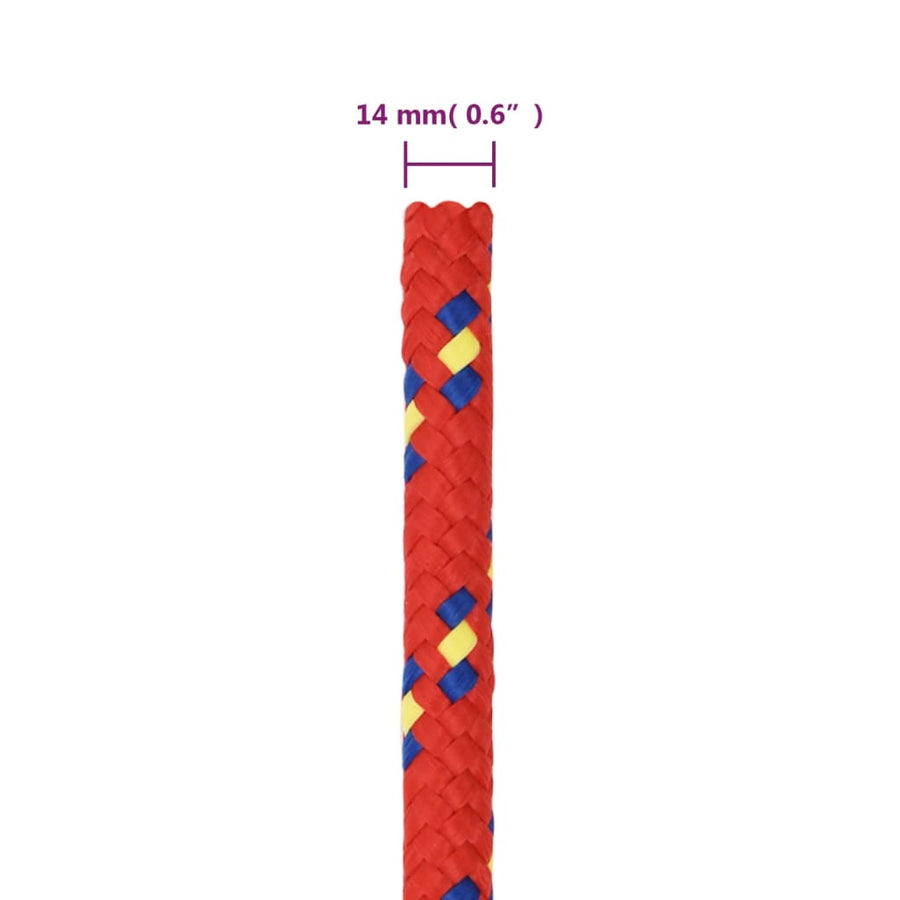 Boottouw 4 Mm 00 M Polypropyleen Rood 14 mm 100 m