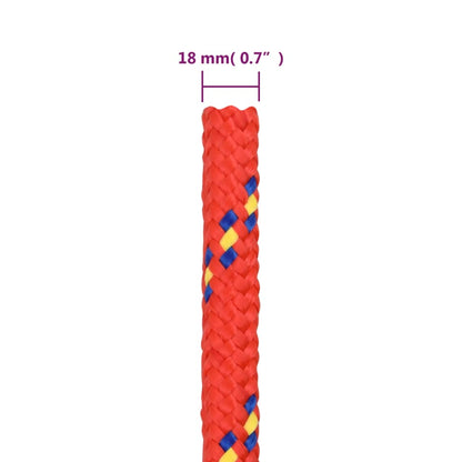 Boottouw 8 Mm Polypropyleen Rood 18 mm 25 m