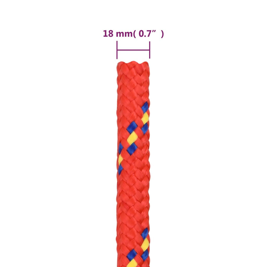 Boottouw 8 Mm 00 M Polypropyleen Rood 18 mm 100 m