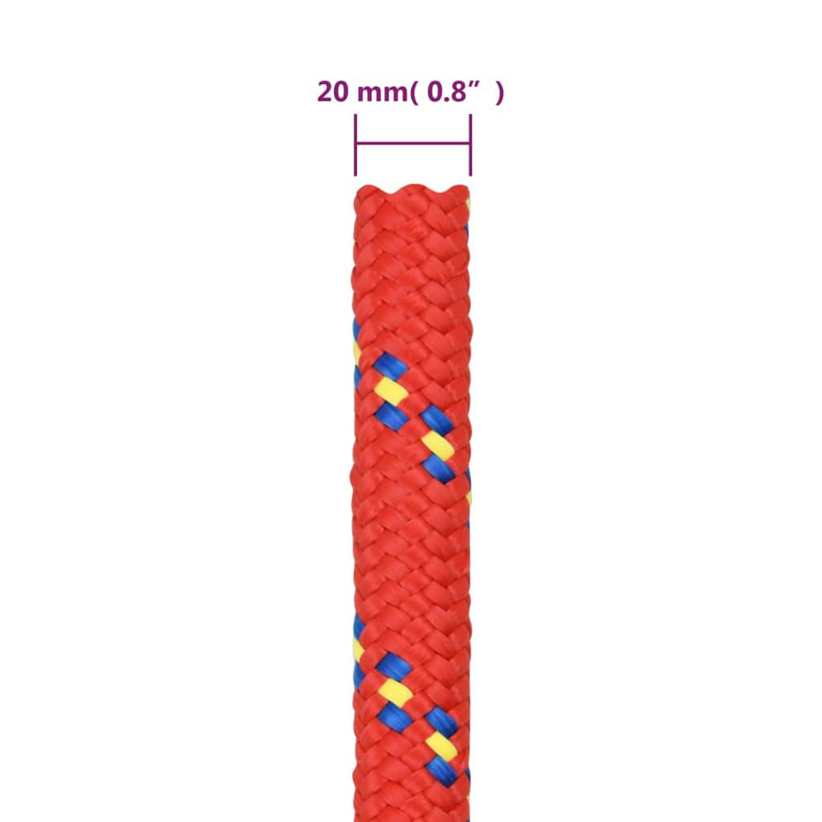 Boottouw Polypropyleen Rood 20 mm 50 m