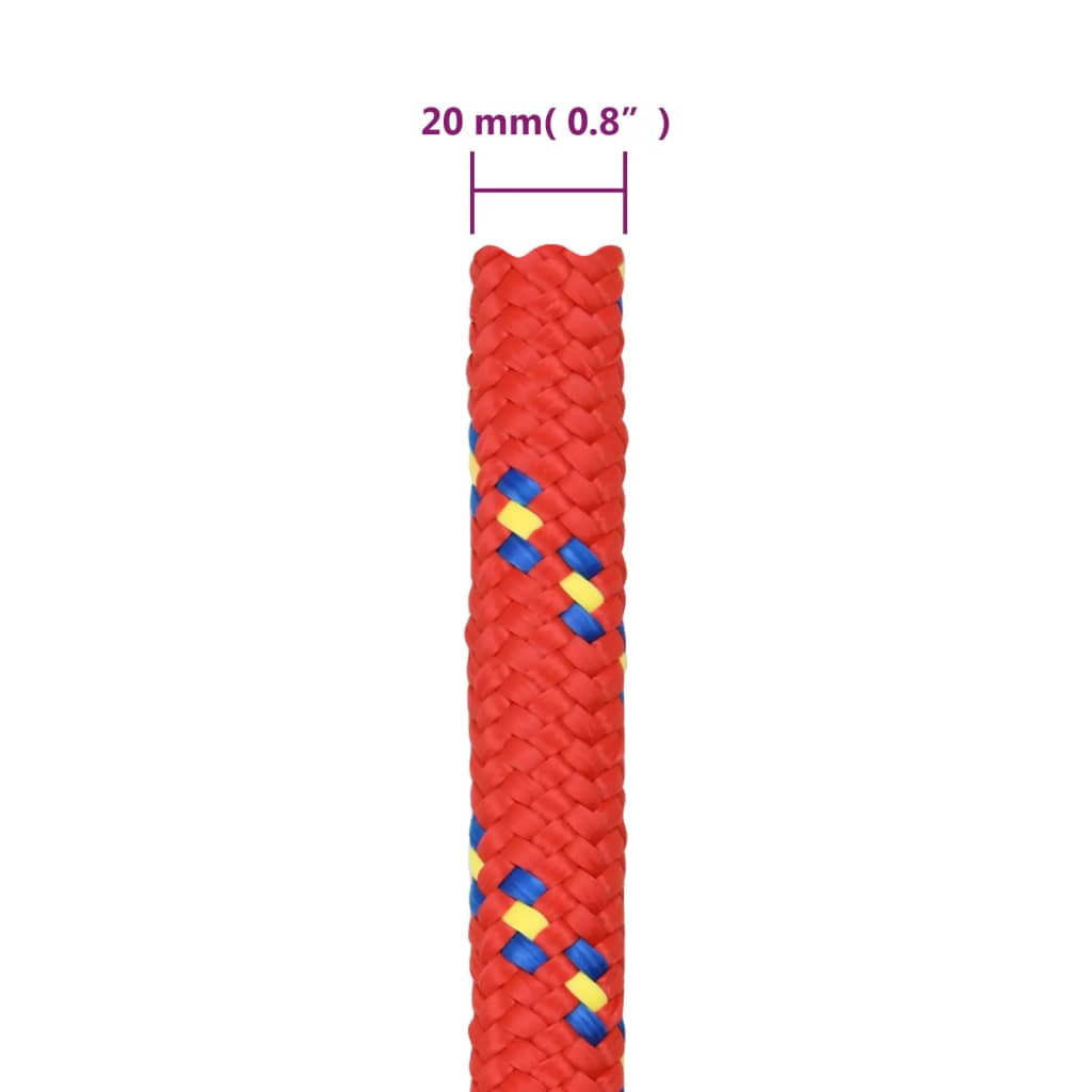 Boottouw 00 M Polypropyleen Rood 20 mm 100 m