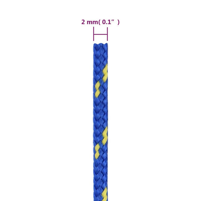 Boottouw 2 mm 100 m polypropyleen blauw 2 mm 100 m