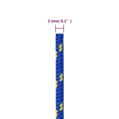 Boottouw 3 mm 25 m polypropyleen blauw 3 mm 25 m
