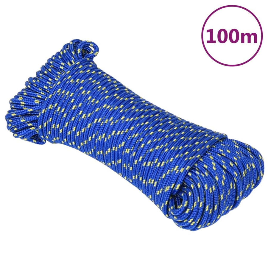 Boottouw 4 mm 100 m polypropyleen blauw 4 mm 100 m