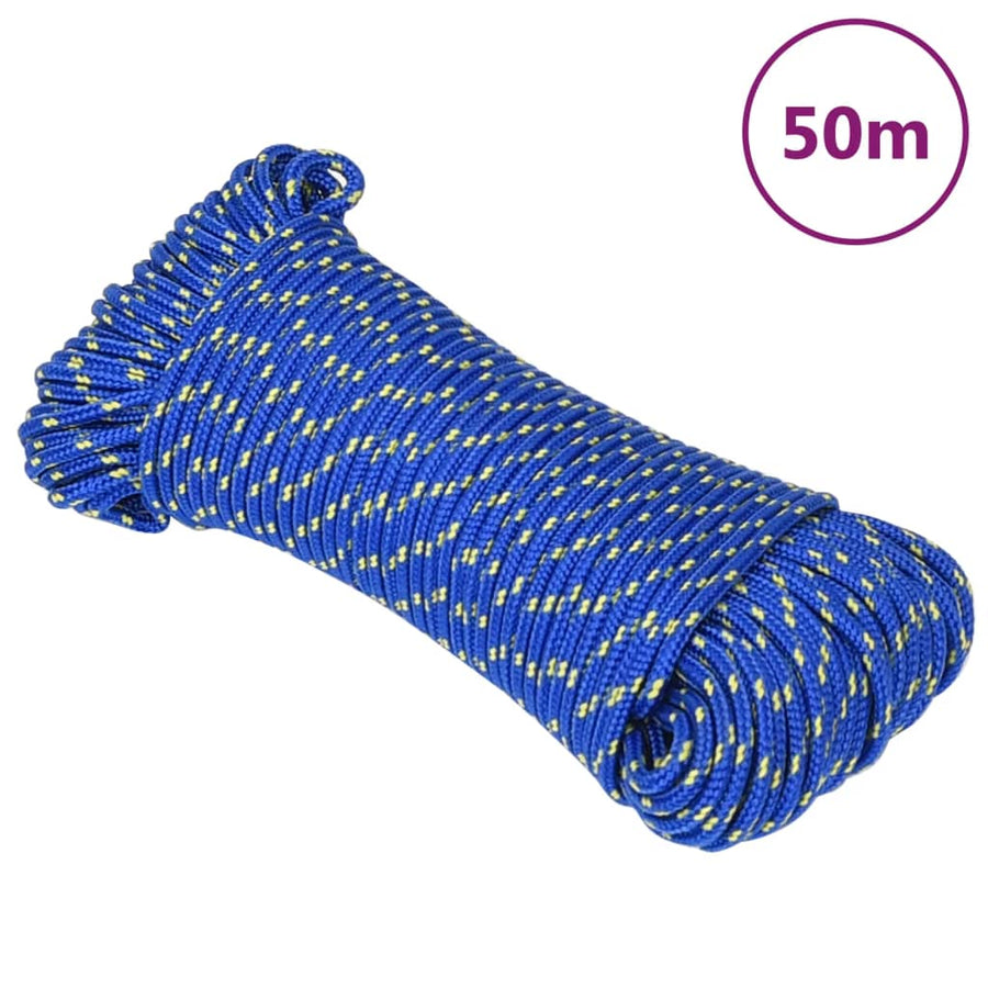 Boottouw 5 mm 50 m polypropyleen blauw 5 mm 50 m