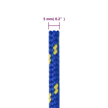 Boottouw 5 mm 50 m polypropyleen blauw 5 mm 50 m