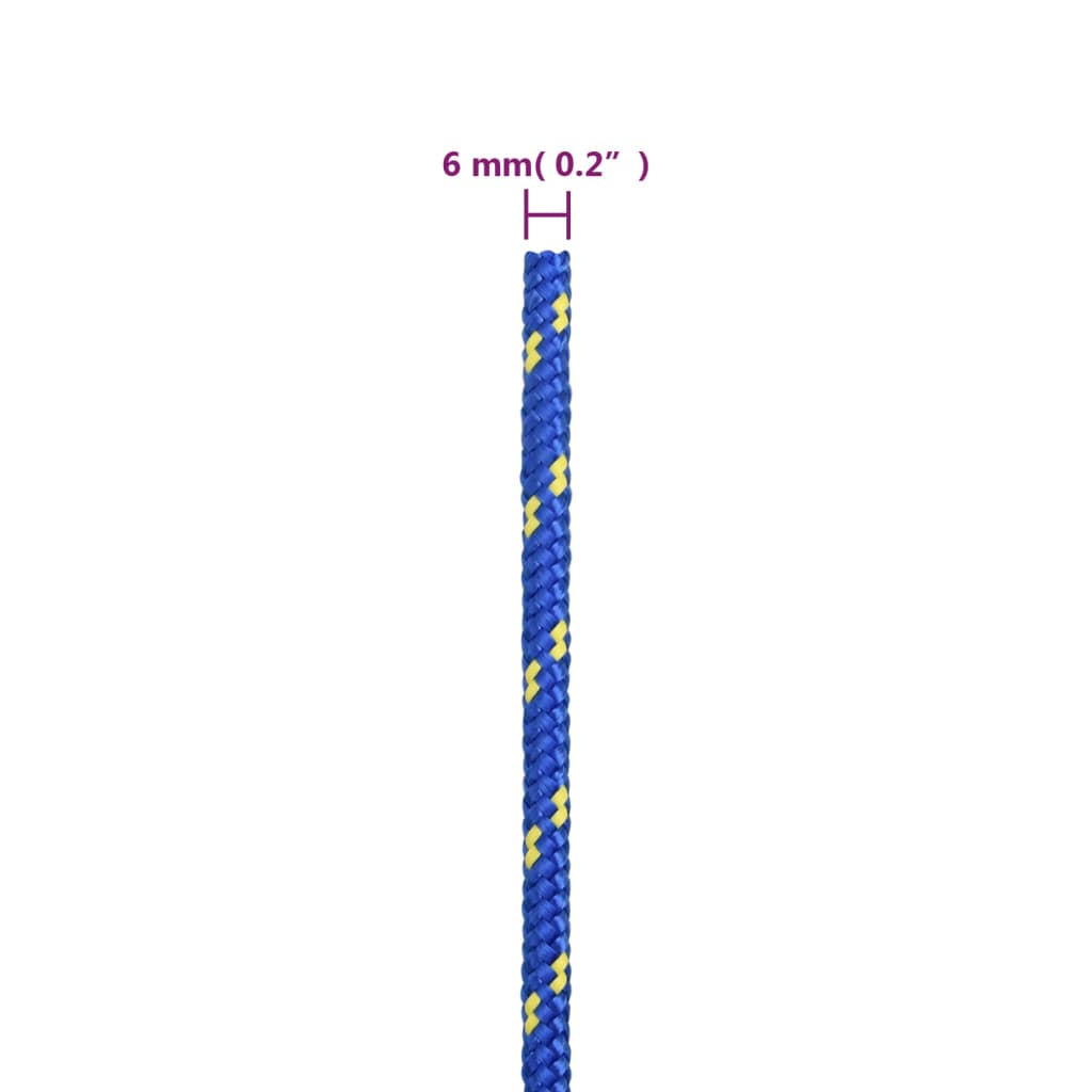 Boot touw 6 mm 50 m polypropyleen blauw 6 mm 50 m