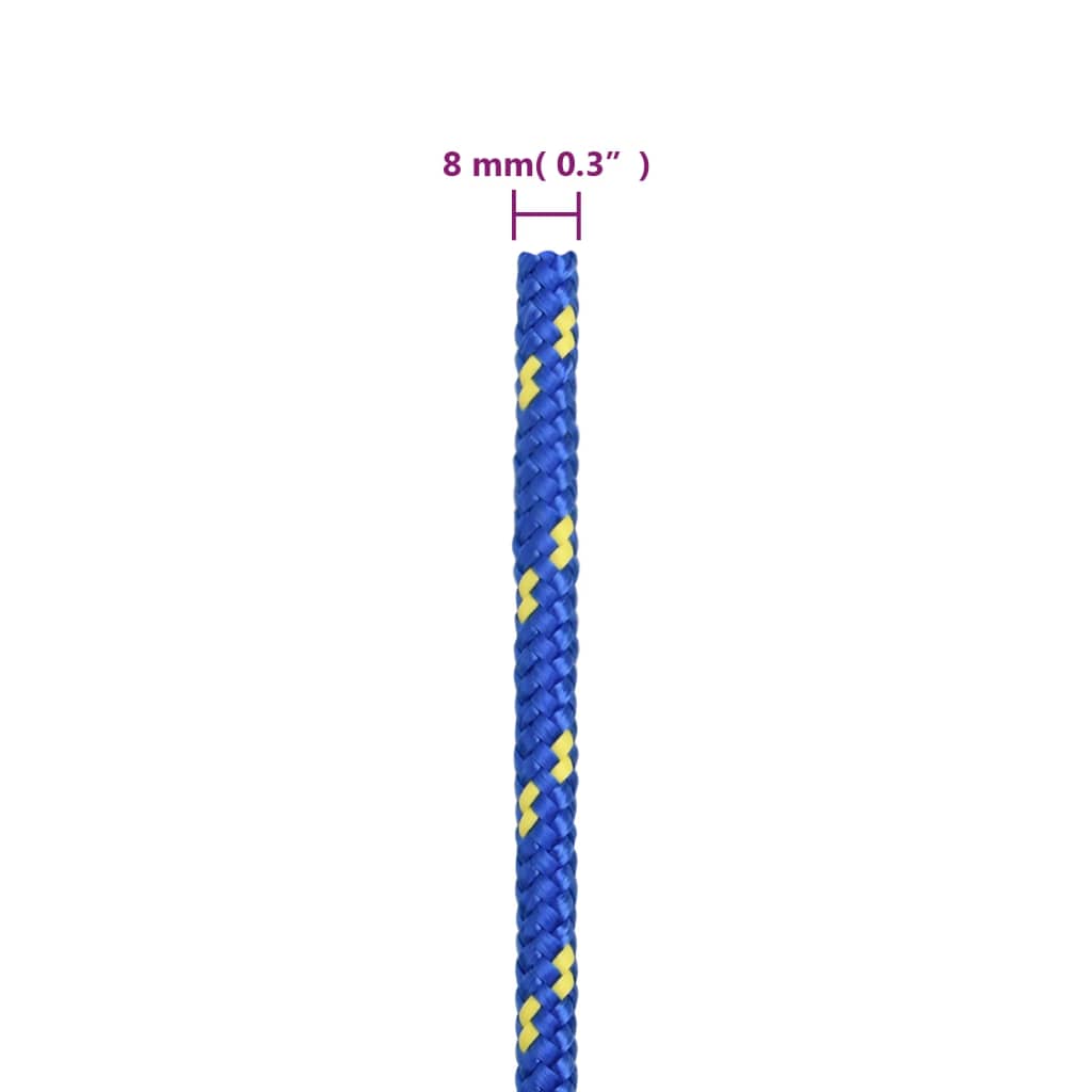 Boottouw 8 mm 50 m polypropyleen blauw 8 mm 50 m