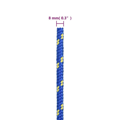 Boottouw 8 mm 50 m polypropyleen blauw 8 mm 50 m