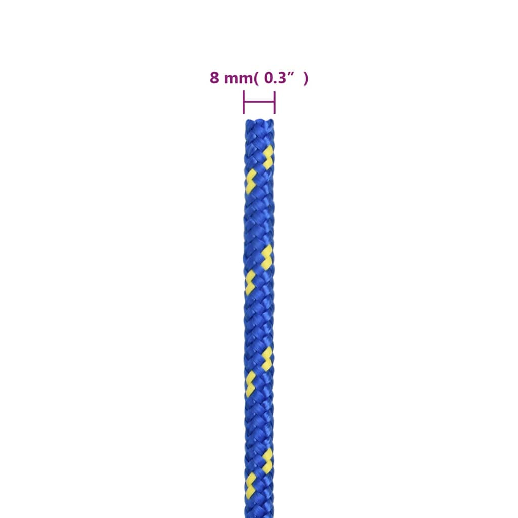 Boottouw 8 mm 250 m polypropyleen blauw 8 mm 250 m
