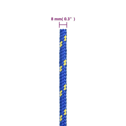 Boottouw 8 mm 250 m polypropyleen blauw 8 mm 250 m